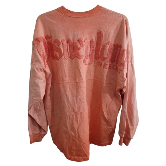 Disneyland Resort Spirit Jersey Small Orange Ombre Long Sleeve Glitter Letters - Picture 1 of 5